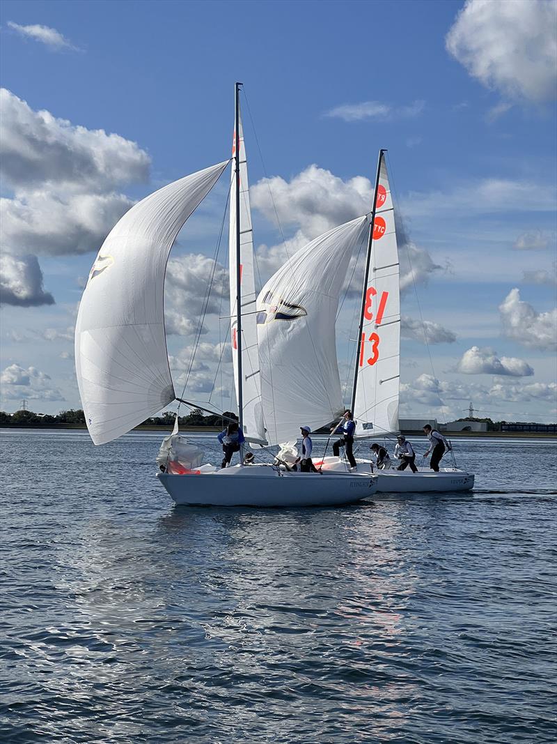 2023 Global Team Racing Regatta Day 2 photo copyright Freddie Smith / Royal Thames YC taken at Royal Thames Yacht Club and featuring the Team Racing class