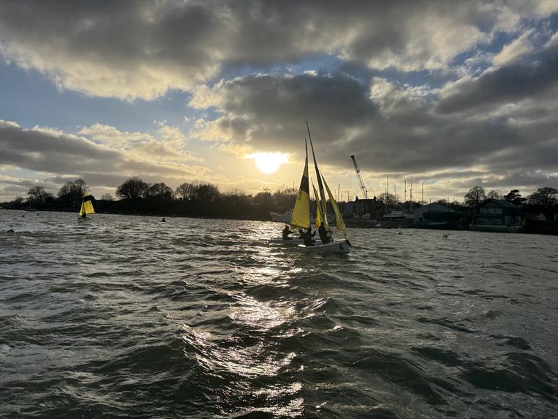 Christmas Eve Team Racing at Waldringfield photo copyright Neil Collingridge taken at Waldringfield Sailing Club and featuring the Team Racing class