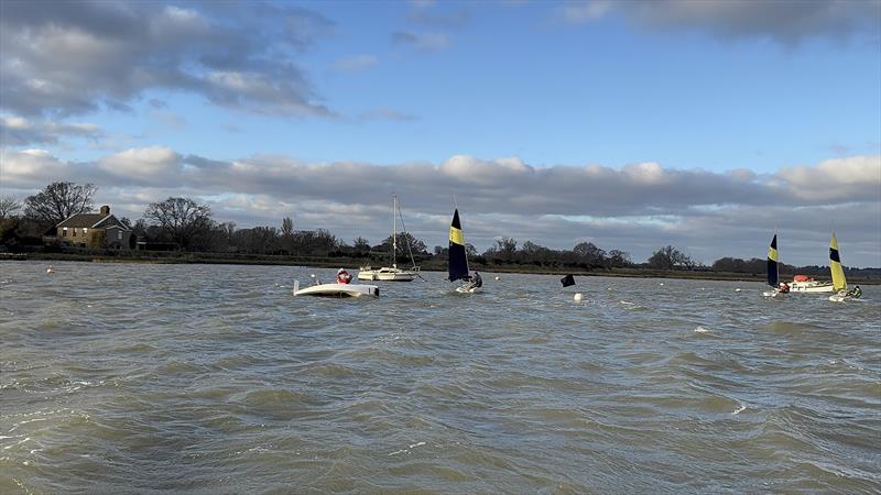 Christmas Eve Team Racing at Waldringfield photo copyright Neil Collingridge taken at Waldringfield Sailing Club and featuring the Team Racing class