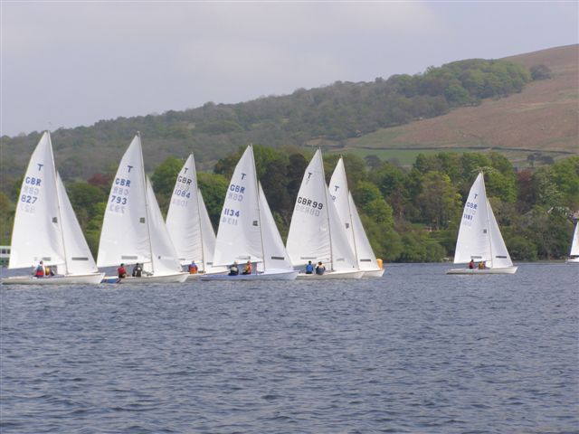 The Tempests and Solings race at Ullswater photo copyright Parry Coates taken at Ullswater Yacht Club and featuring the Tempest class