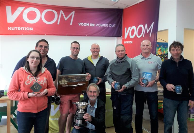 VOOM Tempest Nationals prizewinners, from left, Caron Kirkwood & Derek Budden 1st mixed crew, Jon Modral-Gibbons & Colin Meadows (front) 1st overall, James Wanless & John Robson 2nd, Ian Modral & Robin Higgens - photo © Carrie Higgens