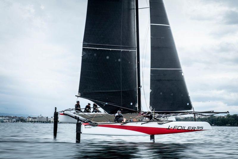 In nine knots of breeze the TF35 was comfortably foiling at 17 knots