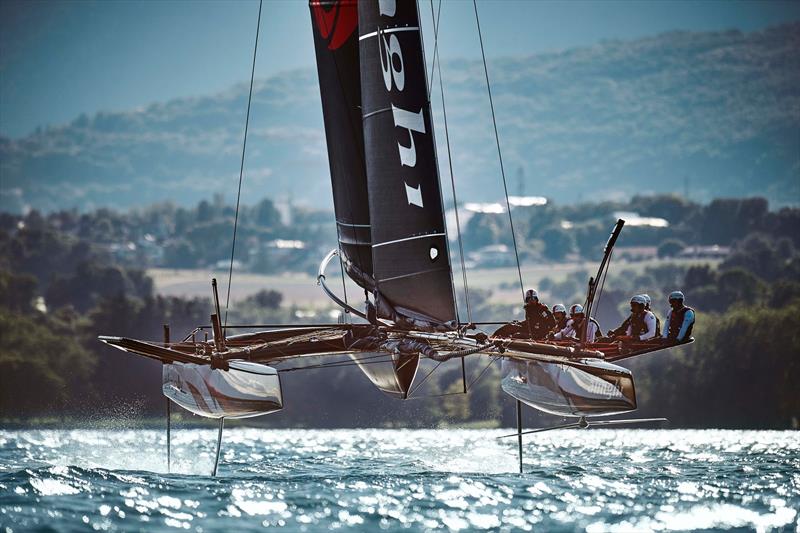 Alinghi also compete in the TF35 race circuit running an automated foil control system photo copyright Alinghi taken at Lake Geneva Yacht Club and featuring the TF35 class