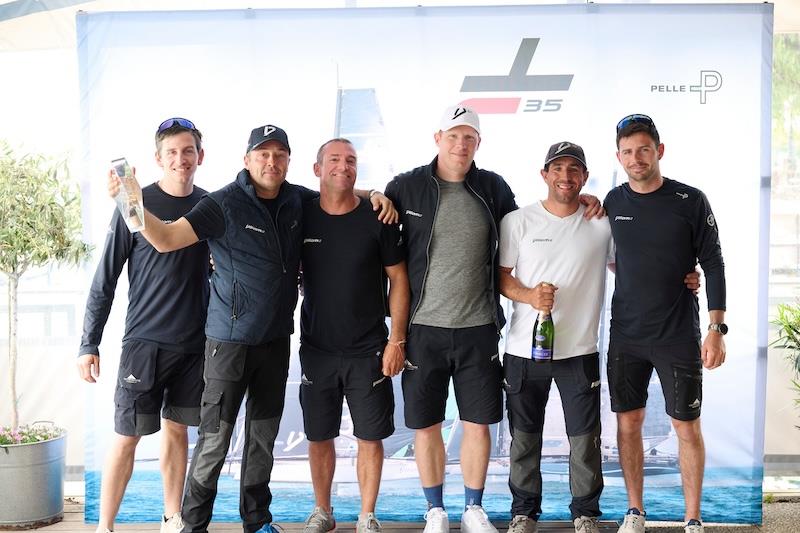 TF35 Nyon Grand Prix 2025 Prize Giving photo copyright Loris von Siebenthal taken at Société Nautique de Nyon and featuring the TF35 class
