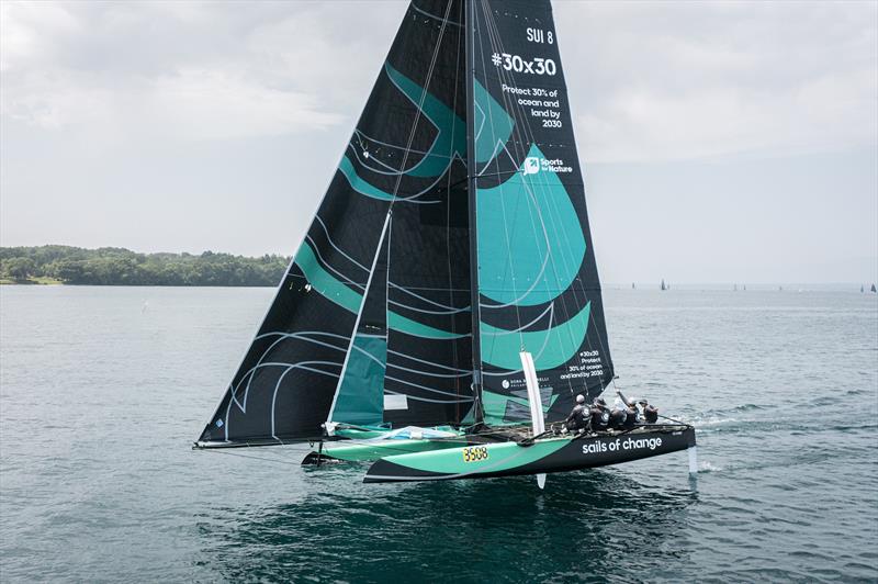 Sails of Change 8 finish first in TF35 Trophy second overall in Bol d'Or du Leman photo copyright Polaryse - Sails of Change taken at Société Nautique de Genève and featuring the TF35 class