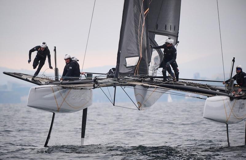 TF35 Geneva Grand Prix Day 2 photo copyright Loris von Siebenthal taken at Société Nautique de Genève and featuring the TF35 class