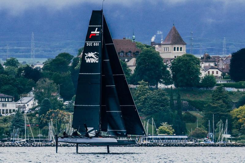 TF35 Trophy Nyon Grand Prix Day 1 photo copyright Sailing Energy / TF35 taken at Société Nautique de Nyon and featuring the TF35 class