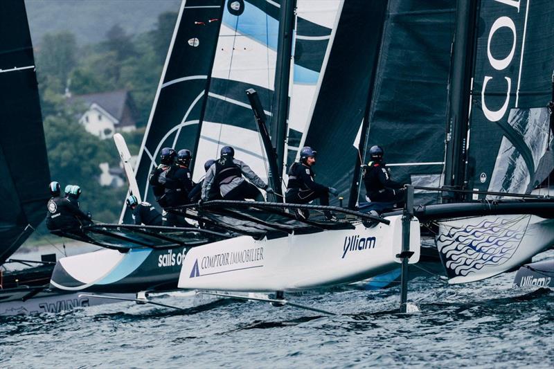 TF35 Trophy Nyon Grand Prix Day 1 photo copyright Sailing Energy / TF35 taken at Société Nautique de Nyon and featuring the TF35 class