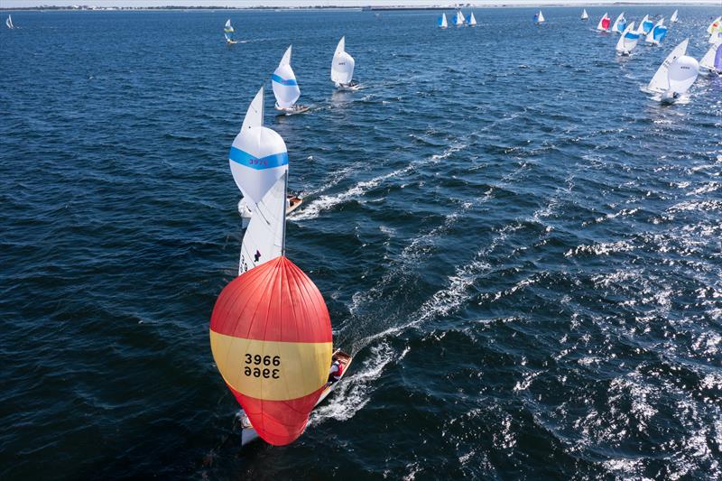 Racecourse action at the 2025 Thistle Midwinters East Championship photo copyright William Crawford; Harbor Pictures Company (www.instagram.com/harborpictures) taken at Pensacola Yacht Club and featuring the Thistle class