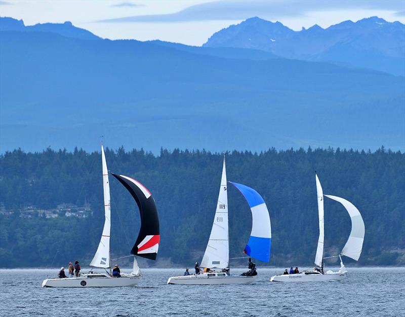 Racecourse action at the 2024 Thunderbird PNW Championship Regatta photo copyright the Thunderbird Class Association taken at Port Townsend Yacht Club and featuring the Thunderbird class