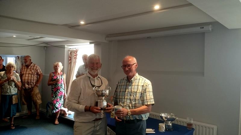 Richard Wilde being presented with the Rose Bowl (fastest single-hander) by Arthur Davey, Chairman of the TOA, at the National Championships - photo © Chris Hitchings