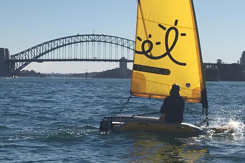 Sailing the Tiwal on Sydney Harbour - photo © Melinda Henshaw