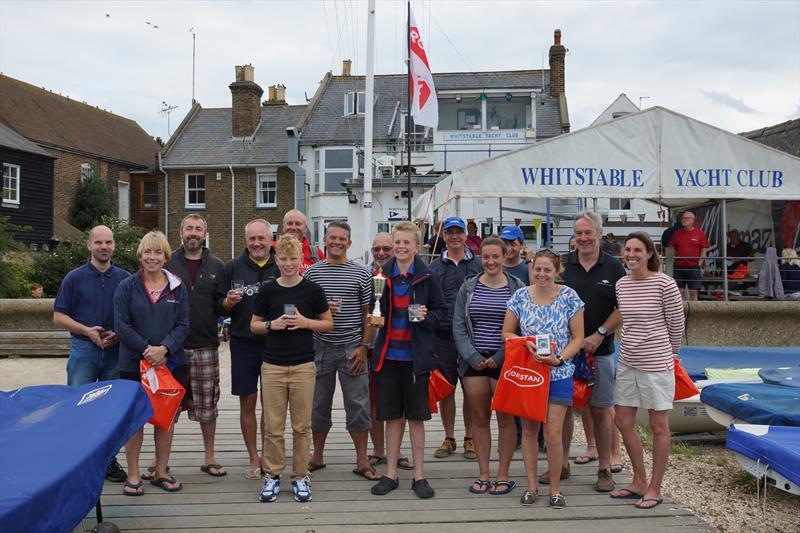 Prize winners in the Topper Topaz Uno Nationals at Whitstable - photo © Nicky Whatley