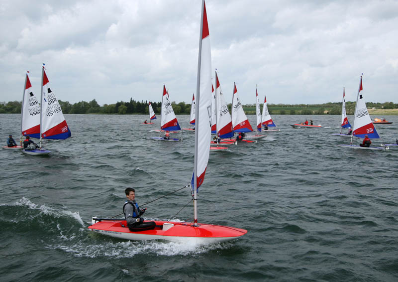 With over 300 boats the Magic Marine Topper Inlands at Grafham Water is the largest on record photo copyright Steve Bell / www.fotoboat.com taken at Grafham Water Sailing Club and featuring the Topper class