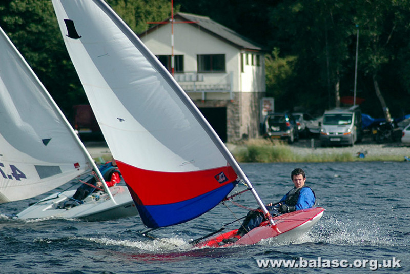 Sunshine for the Bala August Regatta photo copyright Gwil James taken at Bala Sailing Club and featuring the Topper class