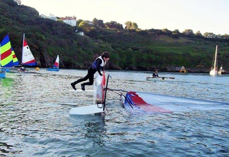 Kids sailing at Solva Sailing Club photo copyright SSC taken at Solva Sailing Club and featuring the Topper class