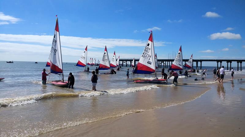 Topper National Series 6 at Lowestoft photo copyright Christopher Woodard taken at Royal Norfolk & Suffolk Yacht Club and featuring the Topper class