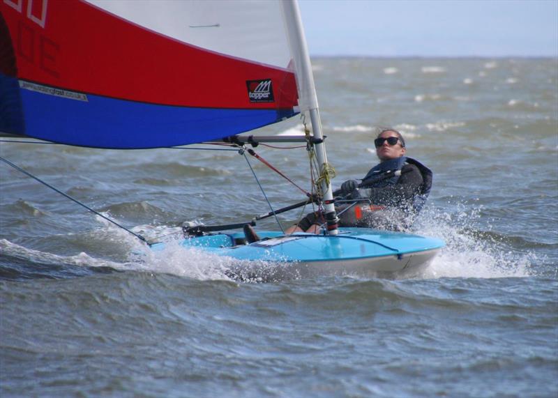Emily Biggar on her way to winning the Topper fleet at Solway Yacht Club Cadet Week photo copyright John Sproat taken at Solway Yacht Club and featuring the Topper class