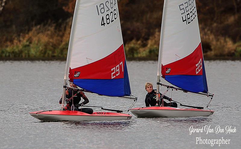Leigh & Lowton Revett Series day 4 photo copyright Gerard van den Hoek taken at Leigh & Lowton Sailing Club and featuring the Topper class