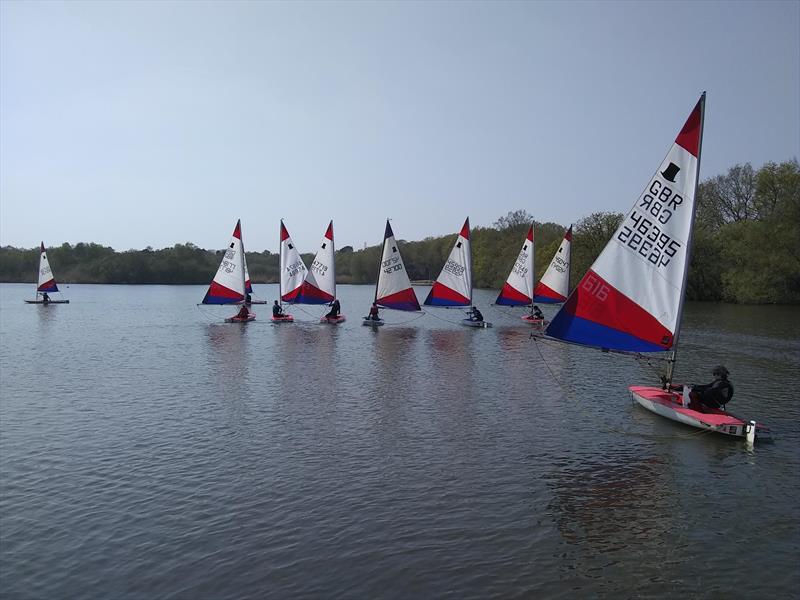 Topper Travellers at Crawley Mariners photo copyright Jeff Smith taken at Crawley Mariners Yacht Club and featuring the Topper class