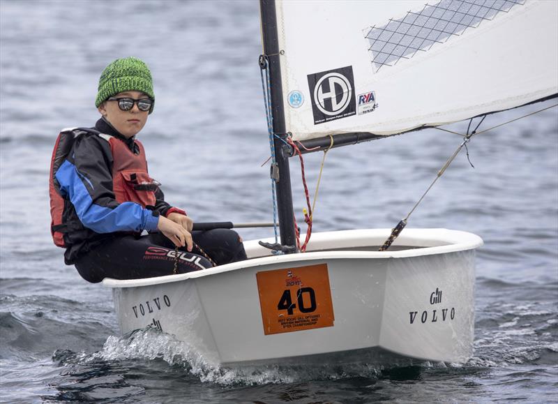 Cillian Dyne junior class winner at the Notts County Spring Regatta photo copyright David Eberlin taken at Notts County Sailing Club and featuring the Topper class