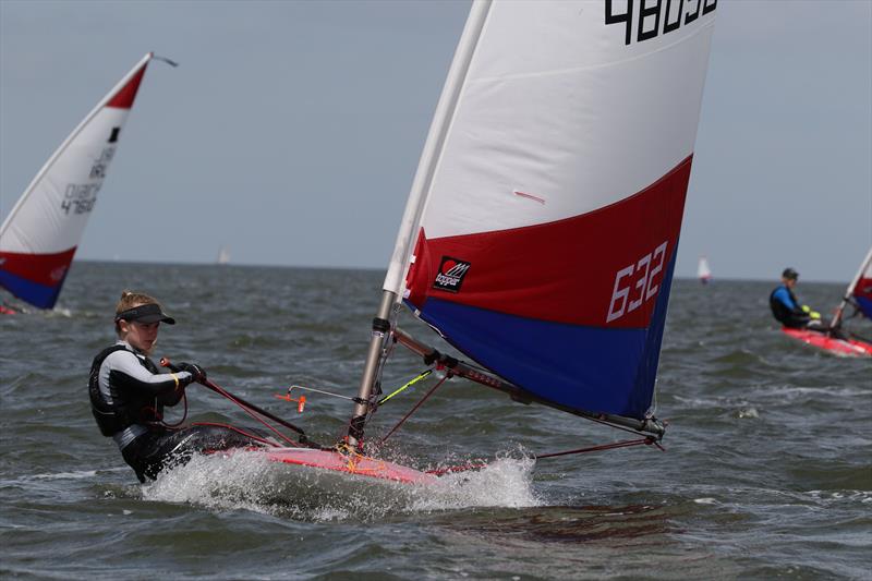 Kate Robertson during the Rooster Topper Worlds at Medemblik photo copyright Peter Newton taken at Regatta Center Medemblik and featuring the Topper class