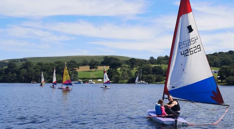 Aggie Priestley takes her dad Graham racing in a Topper in August at Ullswater Yacht Club - photo © UYC