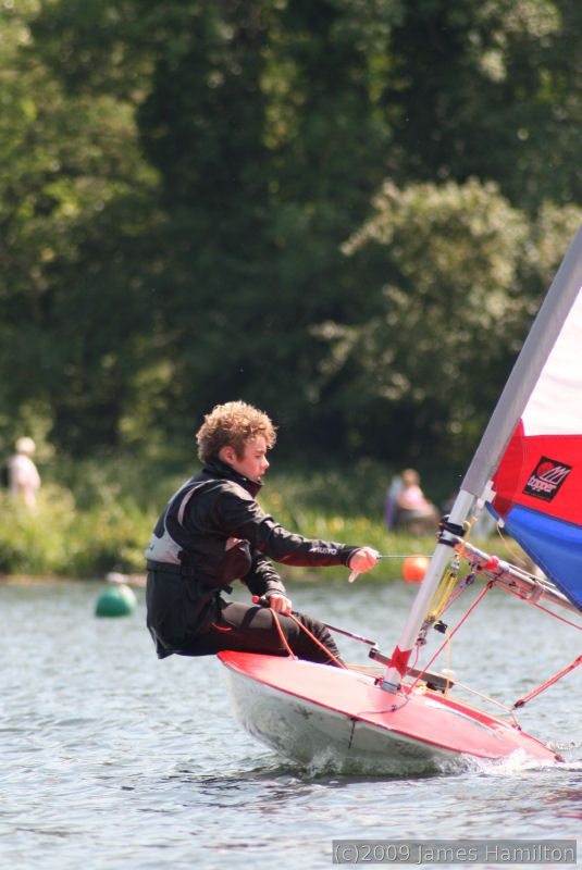 16 helms on Bury Lake for the annual Topper open photo copyright James Hamilton taken at Bury Lake Young Mariners and featuring the Topper class