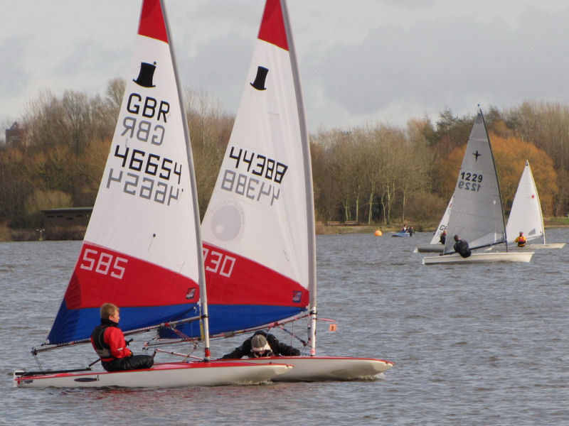 Leigh & Lowton Revett Winter Series day 4 photo copyright Tim Yeates taken at Leigh & Lowton Sailing Club and featuring the Topper class