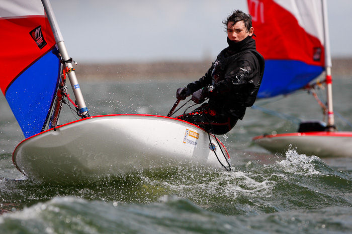 Tim Brow at the 25th RYA Eric Twiname Championships at Rutland photo copyright Paul Wyeth / RYA taken at Rutland Sailing Club and featuring the Topper class