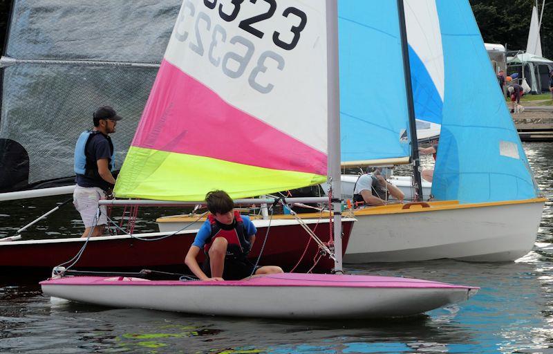 Minima YC Regatta 2020 - New Sailors winner Henry Medcalf's Topper just in front as they come away from the top mark ahead of Lab Mo's Solo and James Budden's Enterprise  - photo © Rob Mayley