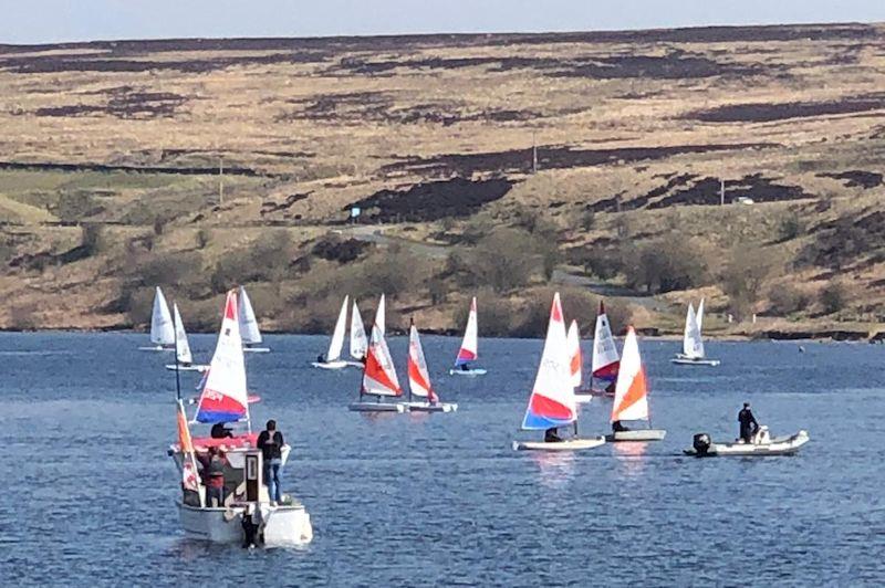 North East & Yorkshire Youth Travellers (NEYYTS) at Pennine photo copyright Claire Newcombe taken at Pennine Sailing Club and featuring the Topper class