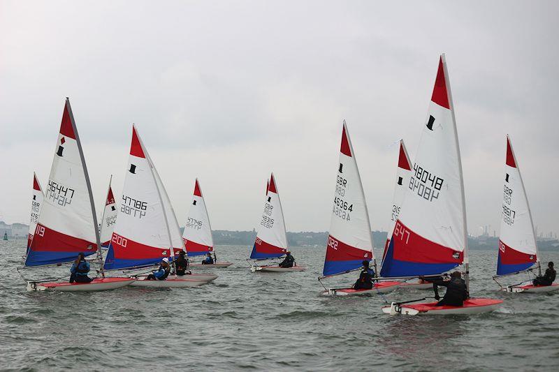 A good turnout at short notice, for the first ever Topper Traveller at Hamble River - photo © Mike James