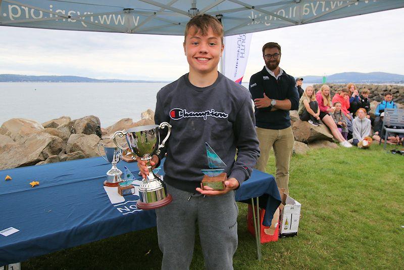 Bobby Driscoll wins Male Junior category at the RYA Northern Ireland Youth Championships photo copyright Simon McIlwaine taken at Carrickfergus Sailing Club and featuring the Topper class