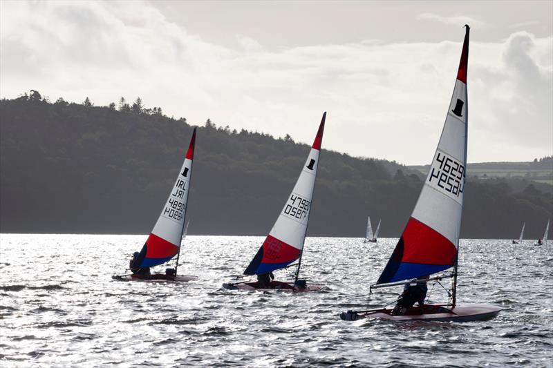 Fionn Lynch, Eoin Byrne and Ronan Quinlan during the Investwise Irish Sailing Youth Nationals on Cork Harbour photo copyright David Branigan / Oceansport taken at Royal Cork Yacht Club and featuring the Topper class