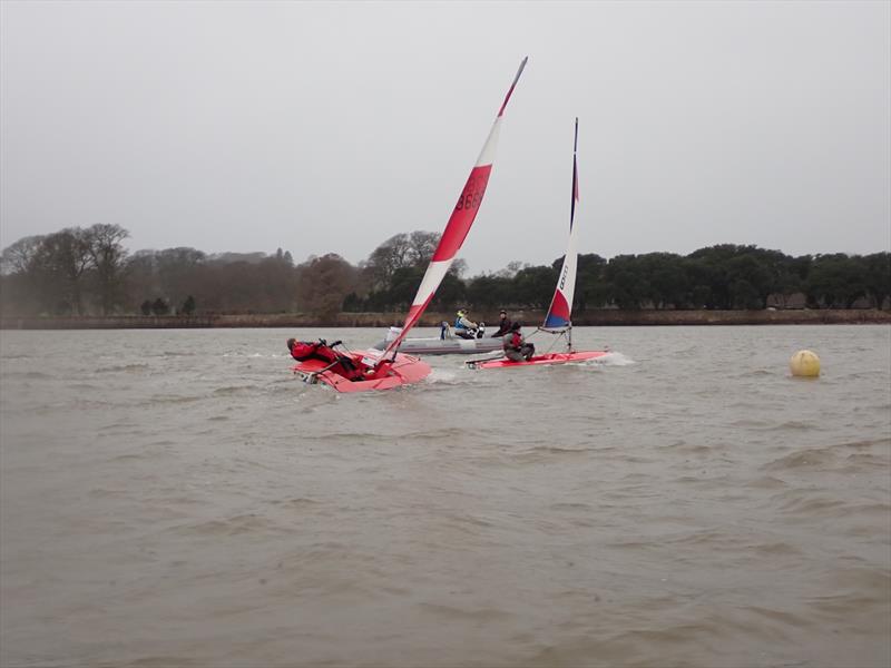 Junior Winter Race Training at Starcross photo copyright Andrew Paley taken at Starcross Yacht Club and featuring the Topper class