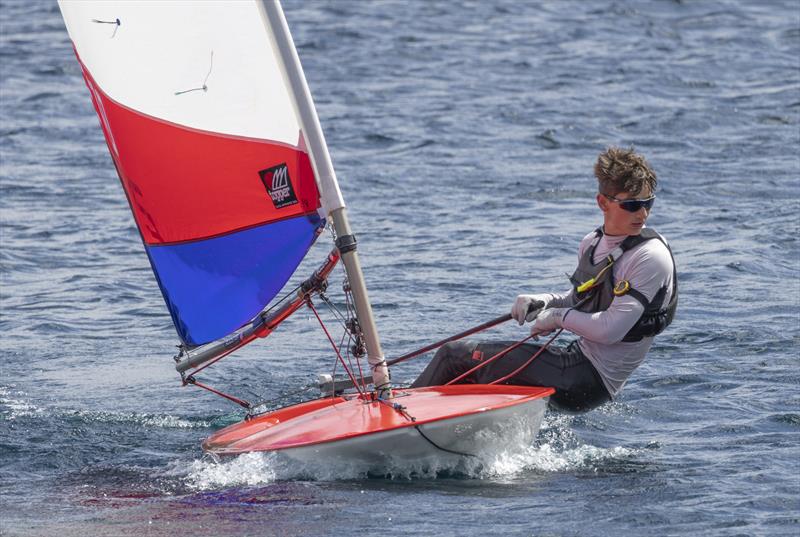 Charlie Hopkinson finishes 2nd in the Topper Midland Championships at Notts County photo copyright David Eberlin taken at Notts County Sailing Club and featuring the Topper class