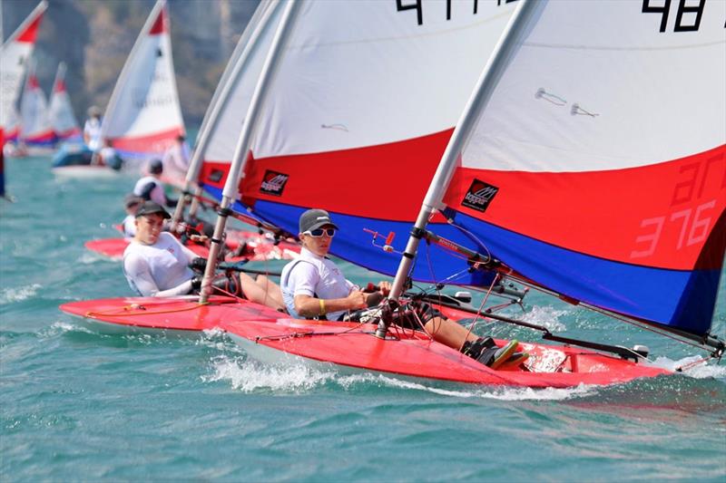 Topper Worlds 2022 at Lake Garda photo copyright James Harle, Alex Dean, Mauro Melandri taken at Fraglia Vela Riva and featuring the Topper class