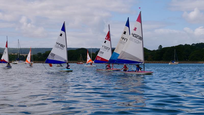 Silver Fleet during the Junior Sailing Regatta at Starcross photo copyright Ben Newall taken at Starcross Yacht Club and featuring the Topper class