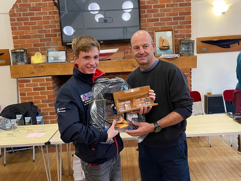 Ian Walker presents the prizes at the 2022 Topper End of Season Championships at Warsash - photo © Roger Cerrato