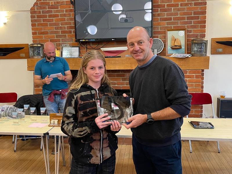 Ian Walker presents the prizes at the 2022 Topper End of Season Championships at Warsash - photo © Roger Cerrato