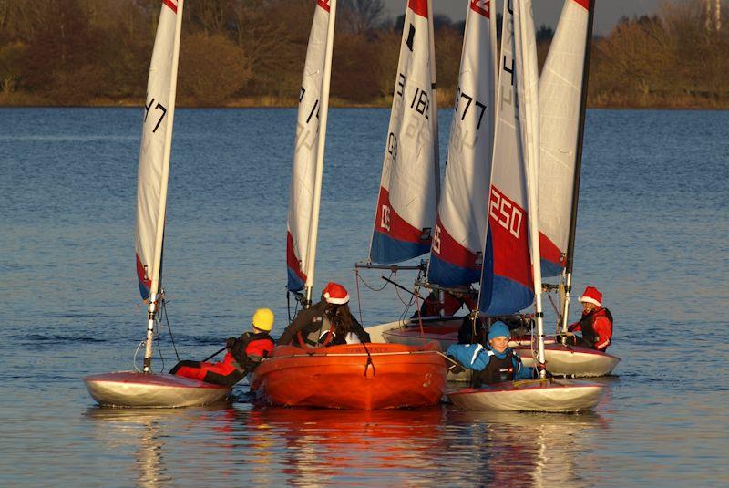 Coach Rachel Heggs helping the new sailors - Midlands Topper Traveller Series Round 3 at Notts County photo copyright Claire Turner taken at Notts County Sailing Club and featuring the Topper class