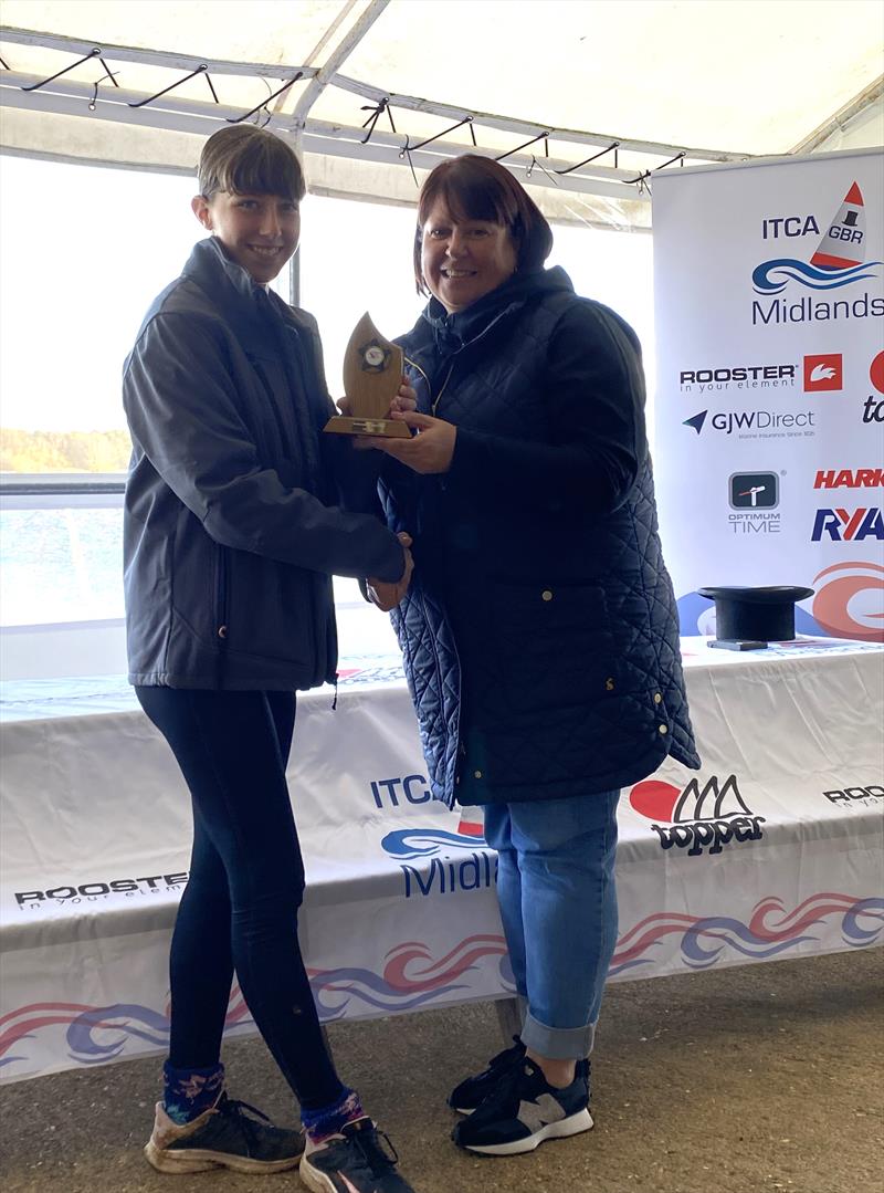 5.3 Winner Jessica Powell in the ITCA Midlands Topper Traveller Series 2022-23 Round 7 at Northampton photo copyright Keali Rhodes  taken at Northampton Sailing Club and featuring the Topper class