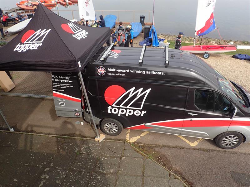 Russ Dent (Topper International) supporting the Midlands Traveller Series photo copyright Jeremy Atkins taken at Draycote Water Sailing Club and featuring the Topper class