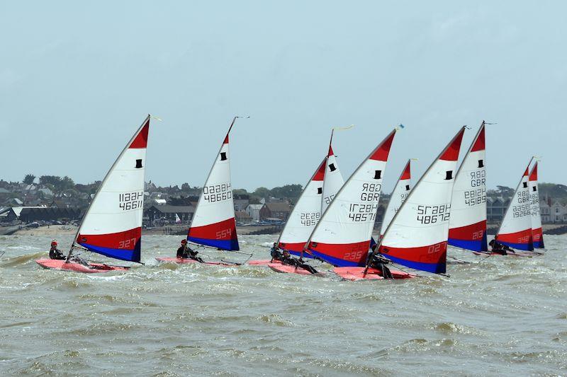 Toppers racing at Whitstable in May 2023 photo copyright Nick Champion / www.championmarinephotography.co.uk taken at Tankerton Bay Sailing Club and featuring the Topper class