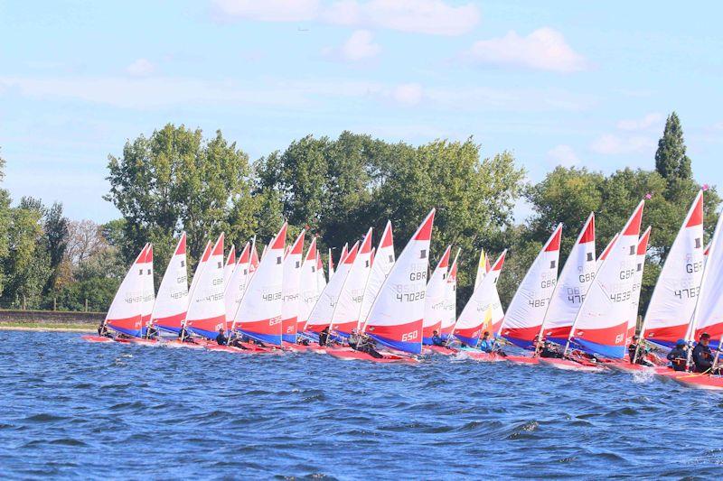 Racing in the first event of the ITCA Topper National Series at Island Barn photo copyright ITCA (GBR) taken at Island Barn Reservoir Sailing Club and featuring the Topper class