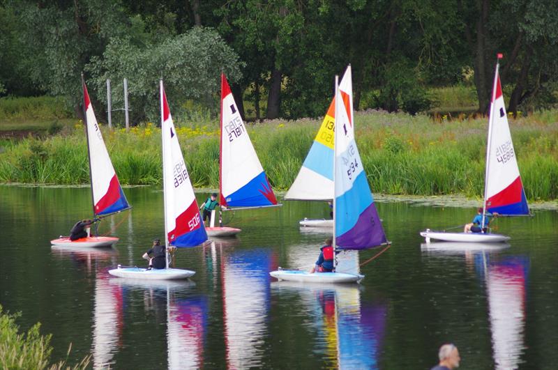 Derbyshire Youth Sailing at Trent Valley photo copyright Joanne Hill taken at Trent Valley Sailing Club and featuring the Topper class