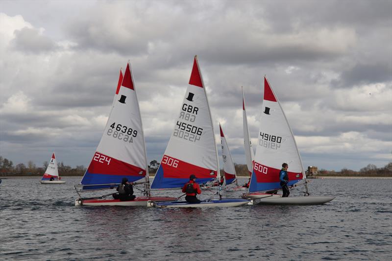 On the layline during the Topper Winter Regatta at Island Barn photo copyright Will Helyer taken at Island Barn Reservoir Sailing Club and featuring the Topper class