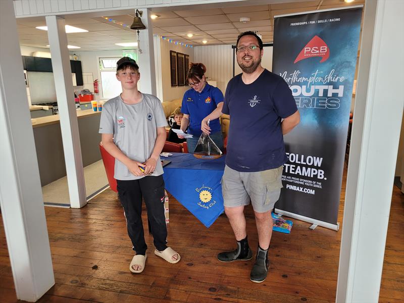 Tom wins the Topper fleet during P&B NSSCA Series Round 3 at Banbury photo copyright Norman Byrd taken at Banbury Sailing Club and featuring the Topper class