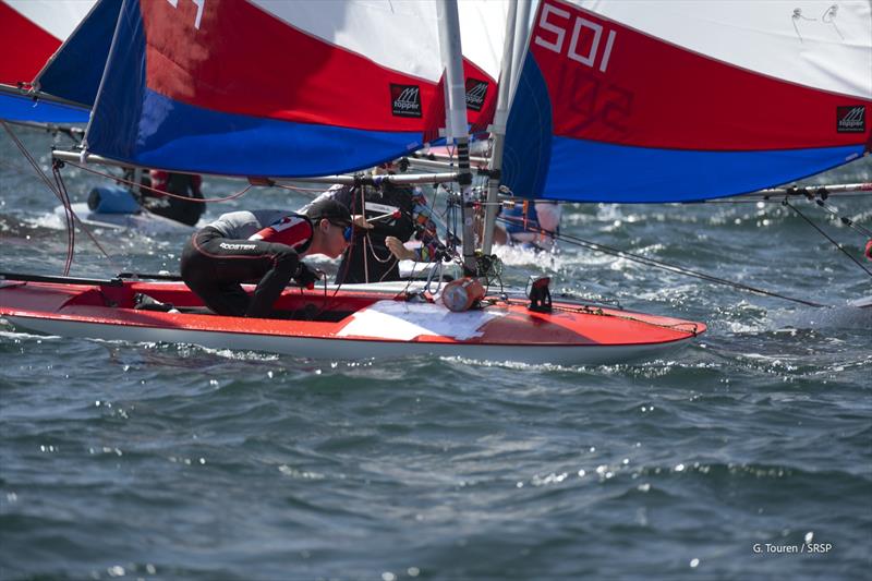 International Topper World Championships 2026 at St Pierre Quiberon, France photo copyright Gérard Touren taken at Société des Régates de Saint Pierre Quiberon and featuring the Topper class